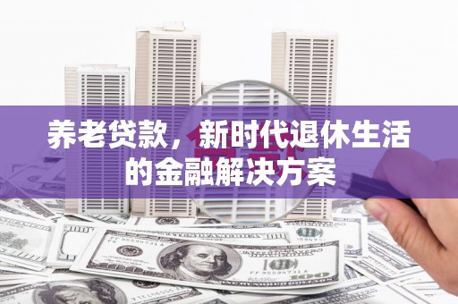 繁峙养老贷款，新时代退休生活的金融解决方案