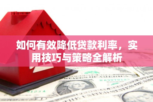 繁峙如何有效降低贷款利率，实用技巧与策略全解析