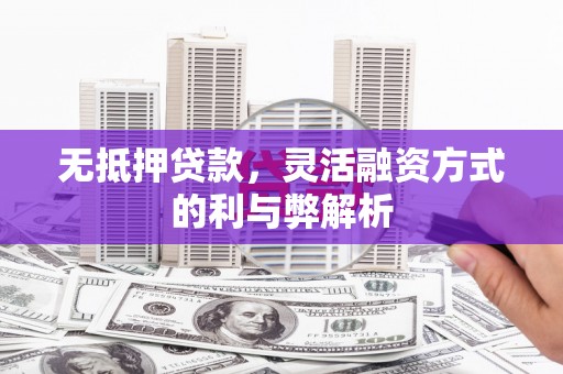 繁峙无抵押贷款，灵活融资方式的利与弊解析