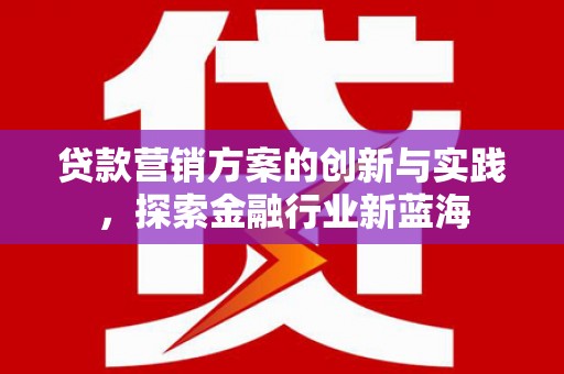 繁峙贷款营销方案的创新与实践，探索金融行业新蓝海