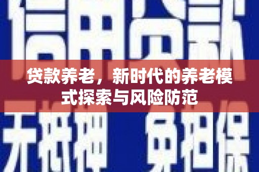 繁峙贷款养老，新时代的养老模式探索与风险防范